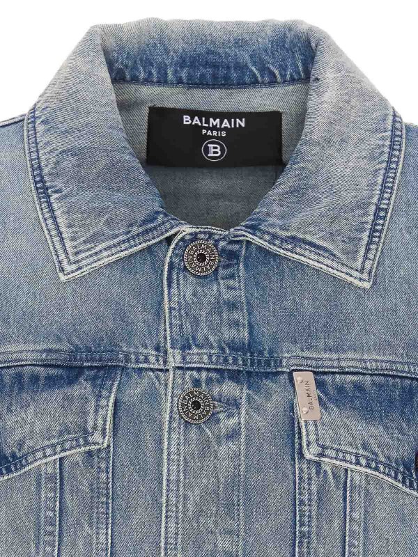 Balmain 70s denim jacket shop online: Balmain