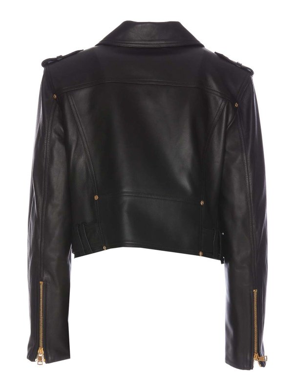 Balmain: casual jackets online - Leather jacket