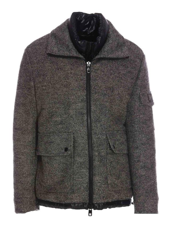 DOLCE & GABBANA: casual jackets - Plaque logo down jacket