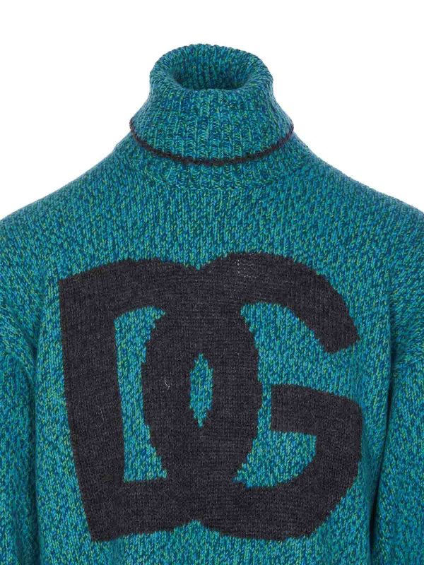 クルーネック - ブルー shop online: DOLCE & GABBANA