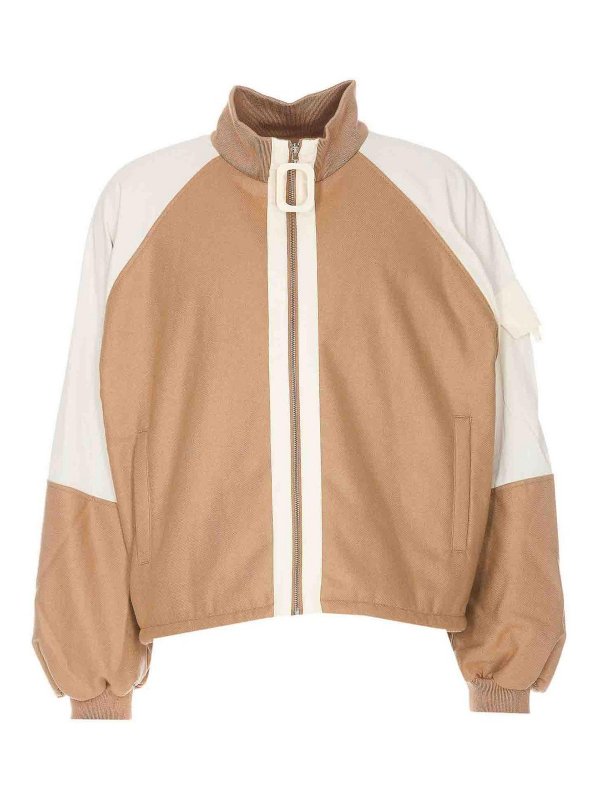 J.W. ANDERSON: casual jackets - Colour block track jacket
