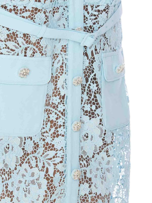 The Best Shops Self Portrait: ニーレングスドレス - 膝丈ドレス - ブルー