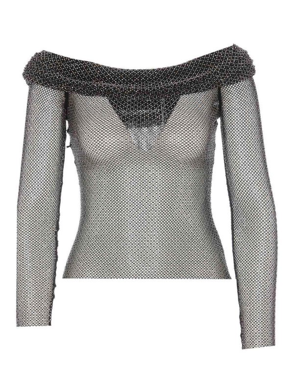 Self Portrait: Tops y camisetas sin mangas - Top - Negro