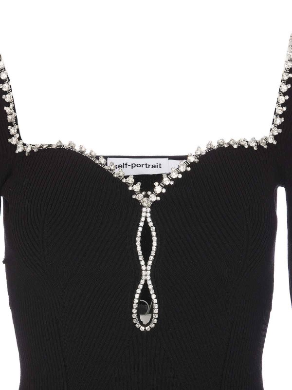 Self Portrait buy online Knit diamante mini dress