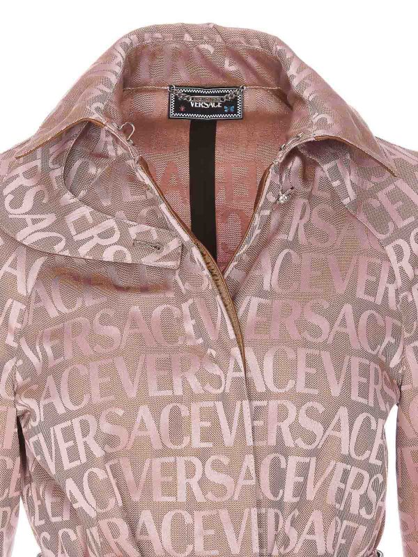 Versace allover trench shop online: VERSACE