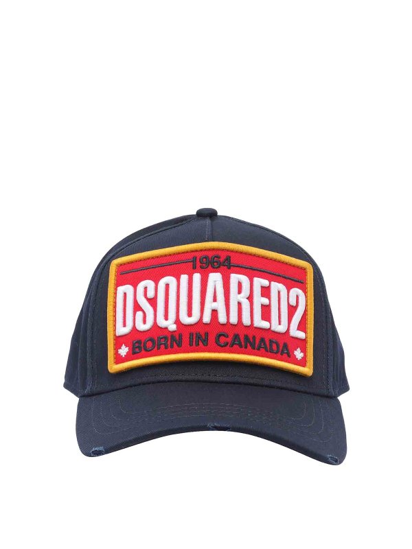 DSQUARED2: hats & caps - Logo basbeall cap