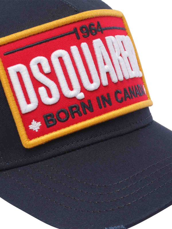 DSQUARED2: hats & caps online - Logo basbeall cap