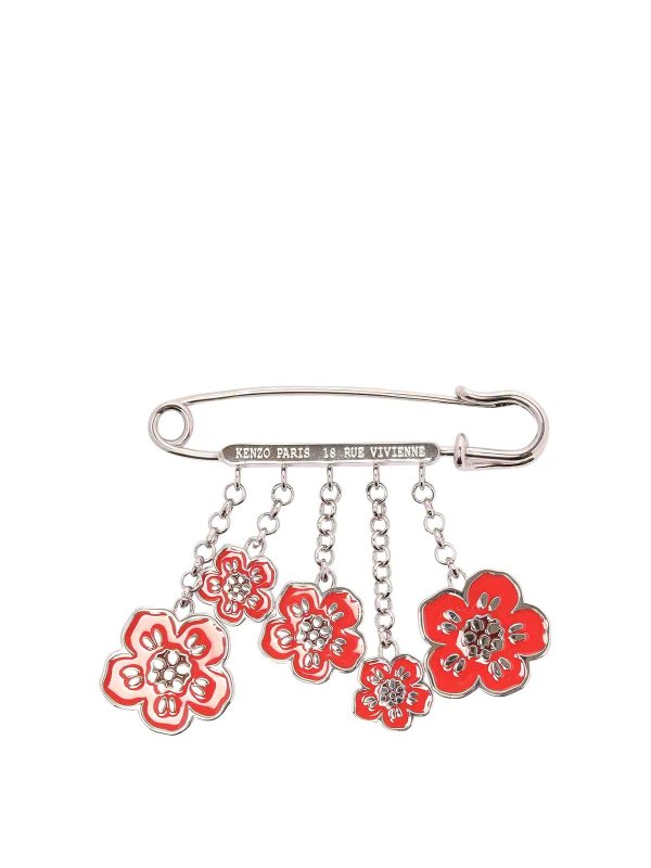 KENZO: Haaraccessoires - Brosche mit Boke-Blume