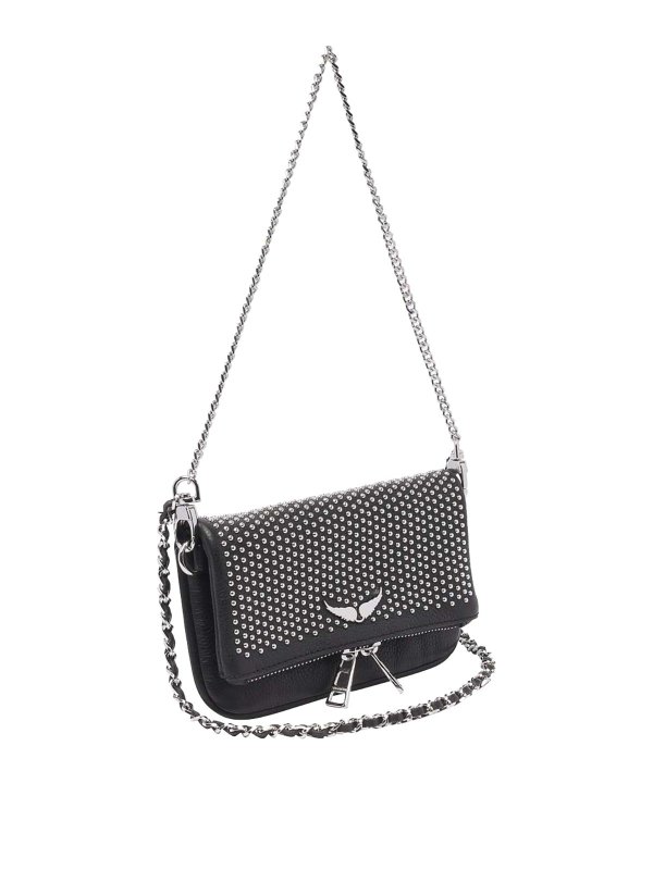 Rock Nano Plumetis Hobo Bag - Zadig & Voltaire - Leather - Black