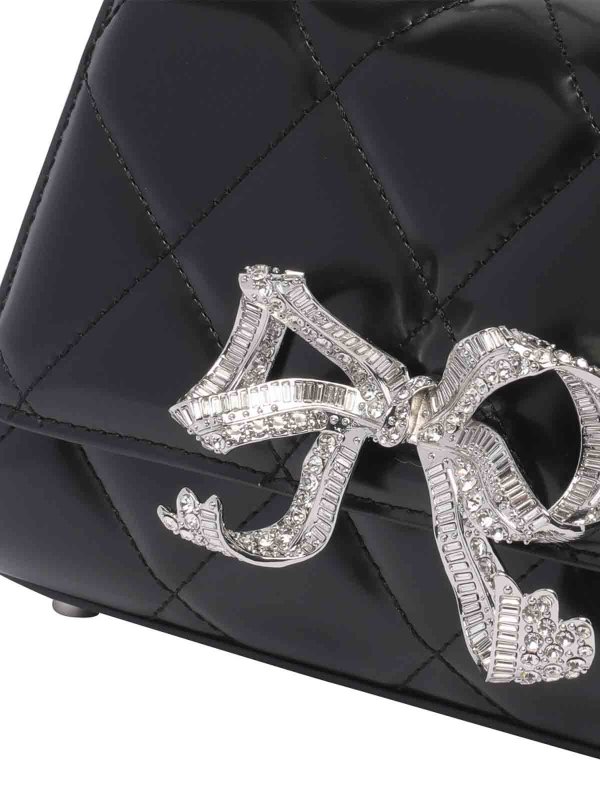 Quilted mini bow  bag shop online: Self Portrait