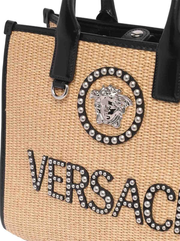 Small shopper la medusa with studs shop online: VERSACE