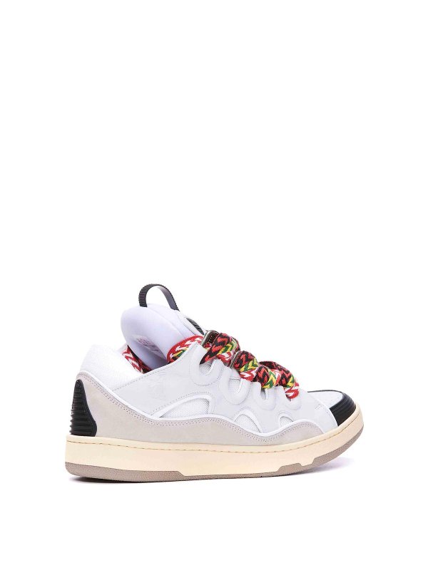 LANVIN: trainers online - Lanvin White Curb Sneakers Logo on Tongue