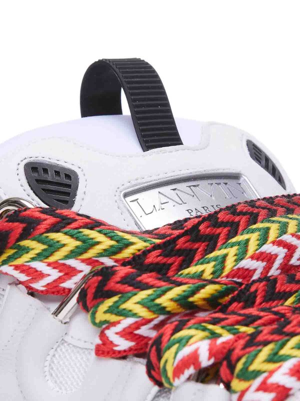 The Best Shops LANVIN: trainers - Lanvin White Curb Sneakers Logo on Tongue