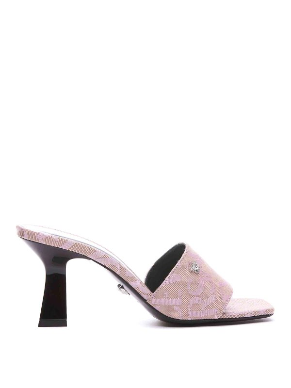 VERSACE: mules shoes - Versace allover sabot