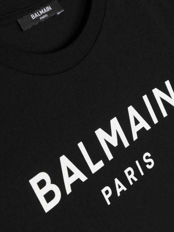 The Best Shops Balmain: t-shirts - Black cotton jersey boy balmain t-shirt