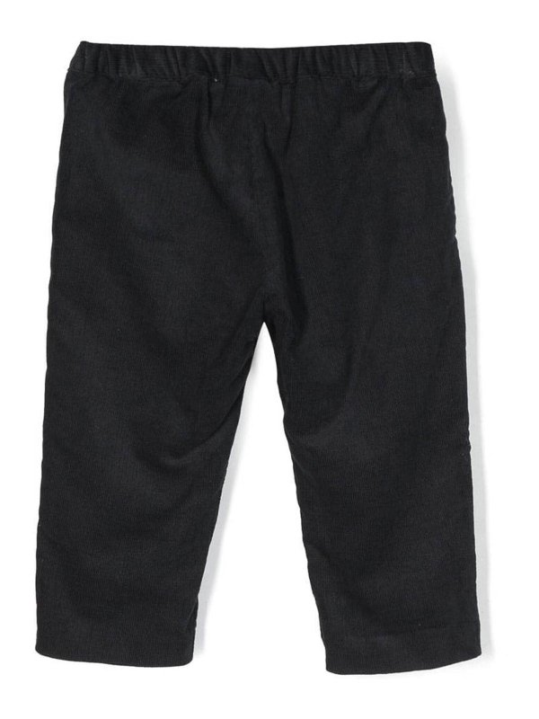 Bonpoint: Trousers Shorts - Navy blue corduroy baby boy bonpoint pants