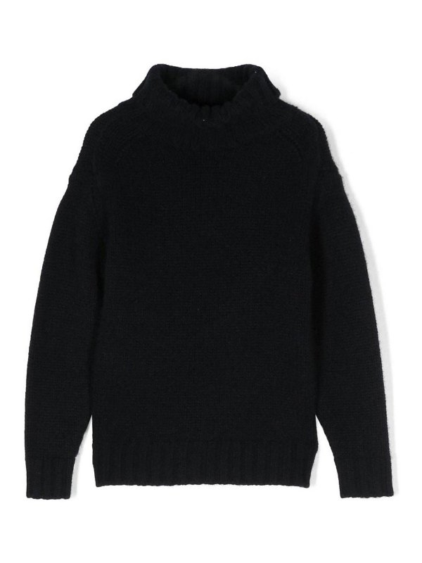 Bonpoint: Strickpullover mit Rundhalsausschnitt - Rundhalspullover - Blau