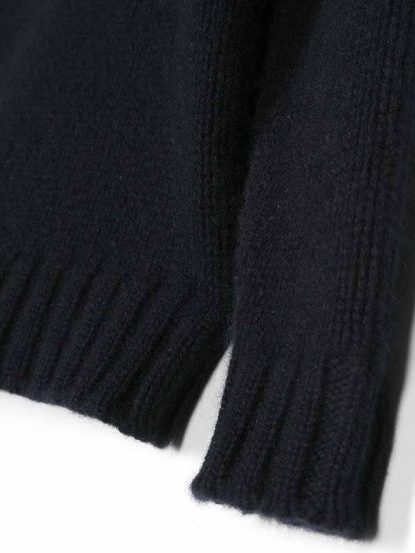 The Best Shops Bonpoint: Strickpullover mit Rundhalsausschnitt - Rundhalspullover - Blau