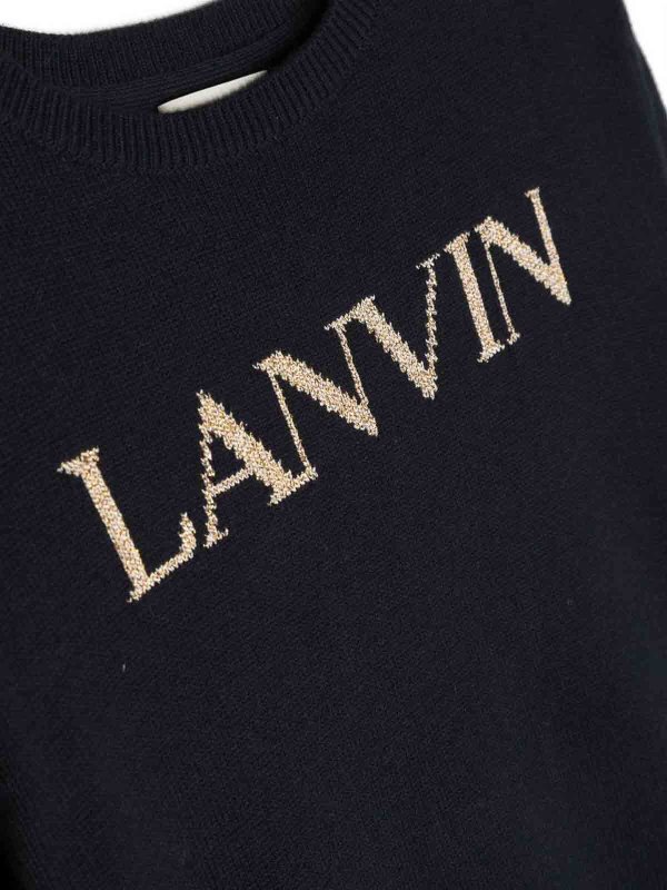 LANVIN: Strickpullover mit Rundhalsausschnitt online - Rundhalspullover - Blau