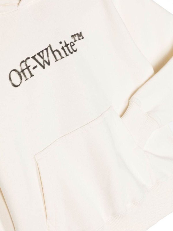 Sweatshirts & Sweaters White cotton off white hoodie - OBBB001F23FLE0010310