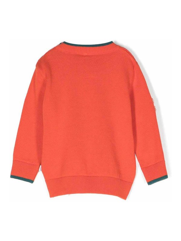 STELLA McCARTNEY: Strickpullover mit Rundhalsausschnitt online - Rundhalspullover - Orange