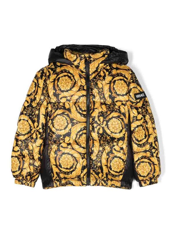 VERSACE: casual jackets - Baroque Print Boy Versace Down Jacket