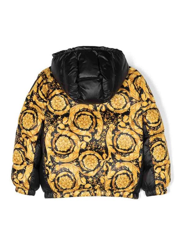 VERSACE: casual jackets online - Baroque Print Boy Versace Down Jacket