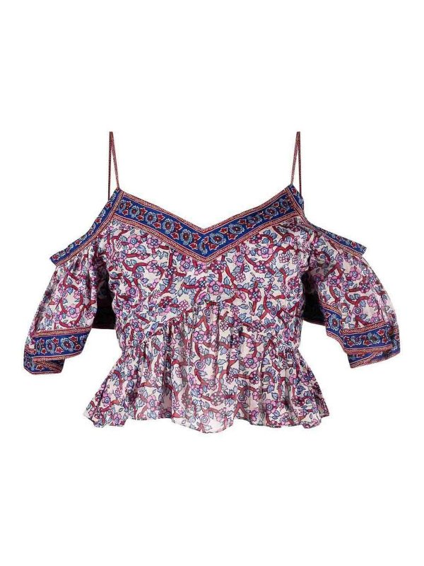 Isabel Marant Etoile: Blusen - Bluse - Dunkelrot