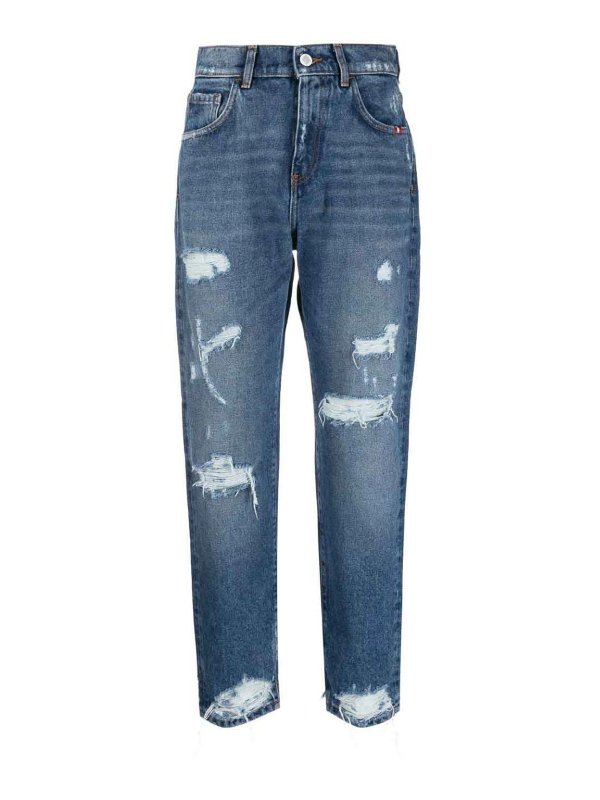 AMISH: bootcut jeans - Distressed-effect jeans