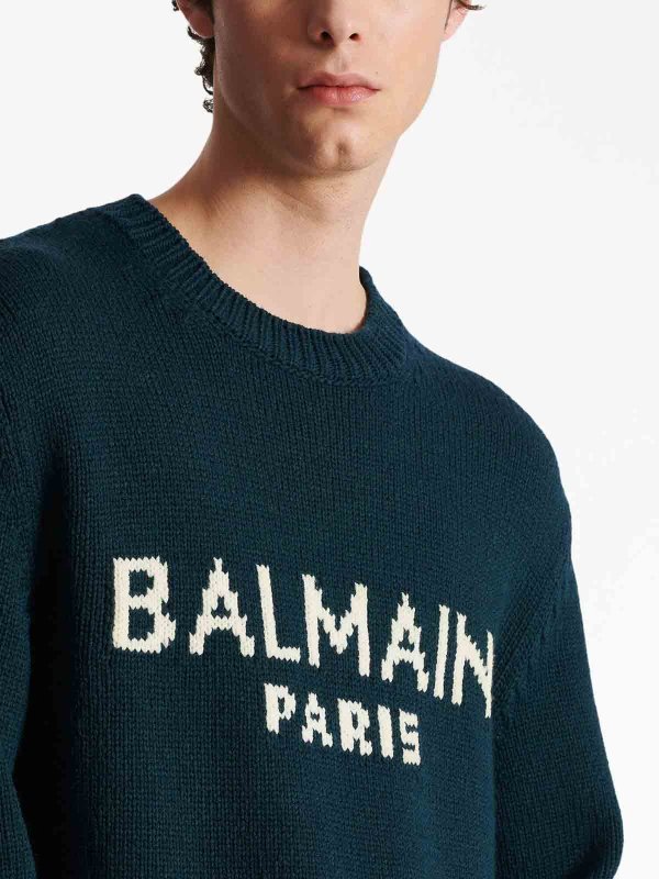 The Best Shops Balmain: Pull col rond - Pull Col Rond - Vert