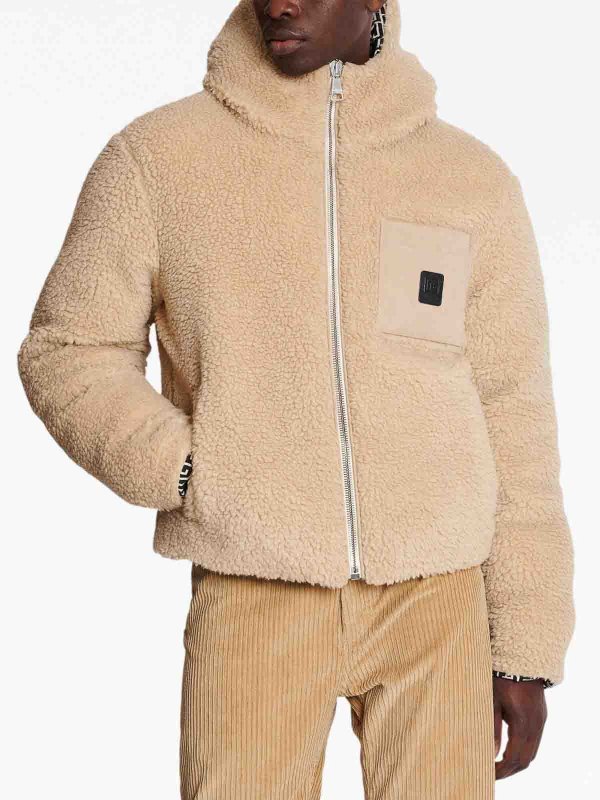 The Best Shops Balmain: giacche casual - Giacca Teddy con toppa monogramma
