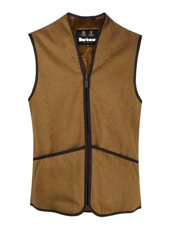 BARBOUR: vests - Trimmed Zip Waistcoat