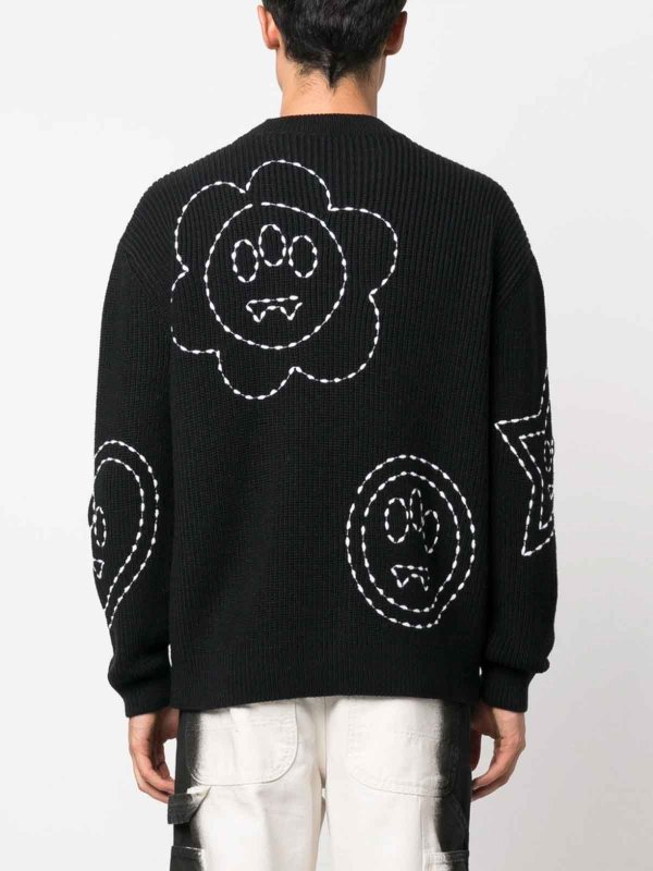 The Best Shops BARROW: Strickpullover mit Rundhalsausschnitt - Rundhalspullover - Schwarz