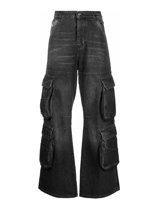 DIESEL: bootcut jeans - D side cargo jeans