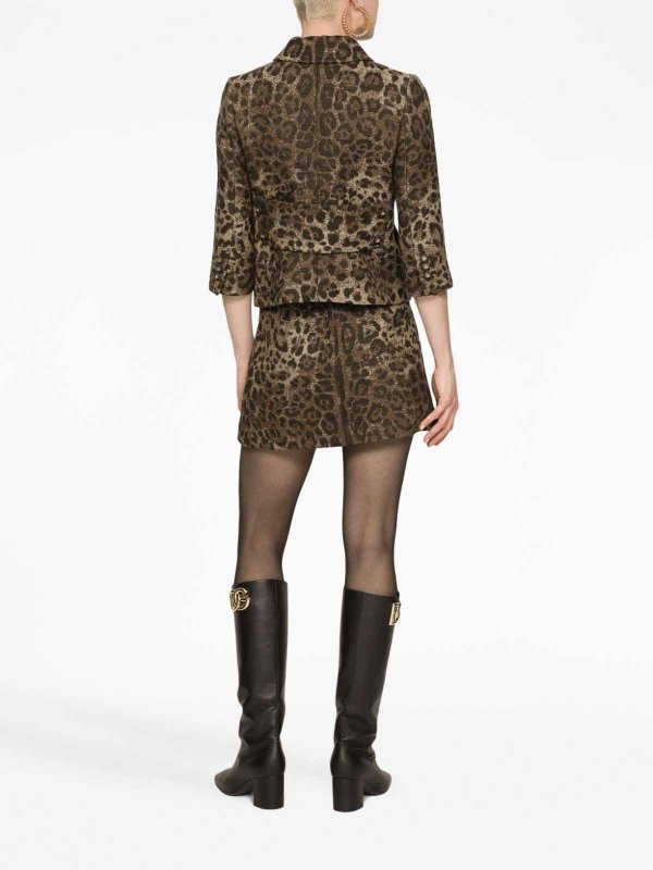 The Best Shops DOLCE & GABBANA: casual jackets - Leopard Jacquard Jacket