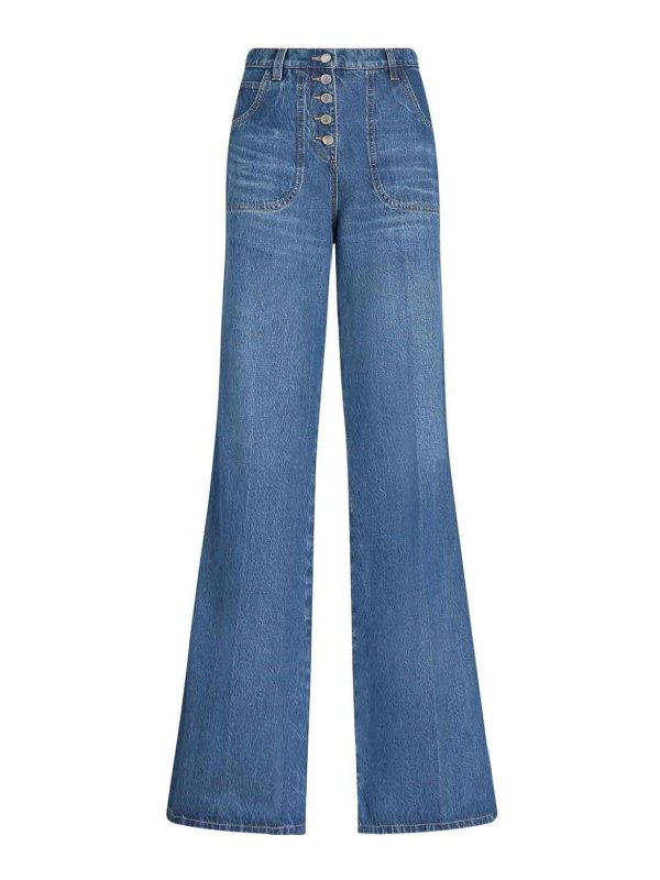 ETRO: Bootcut - Bootcut Jeans - Blau