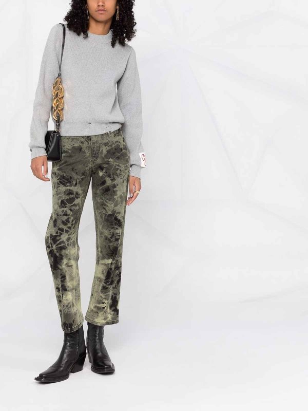 GOLDEN GOOSE: crew necks online - Distressed-effect jumper