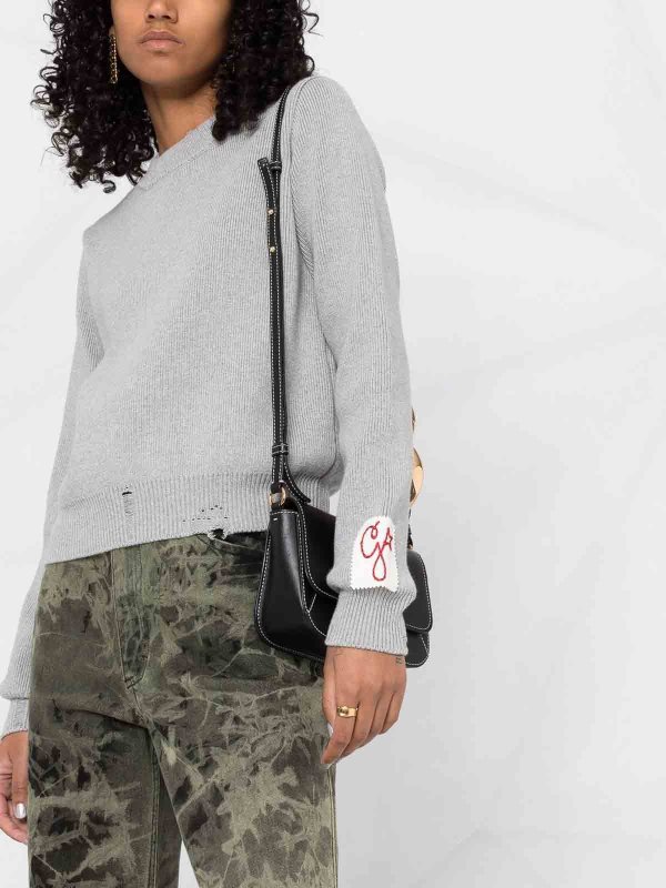 Distressed-effect jumper shop online: GOLDEN GOOSE