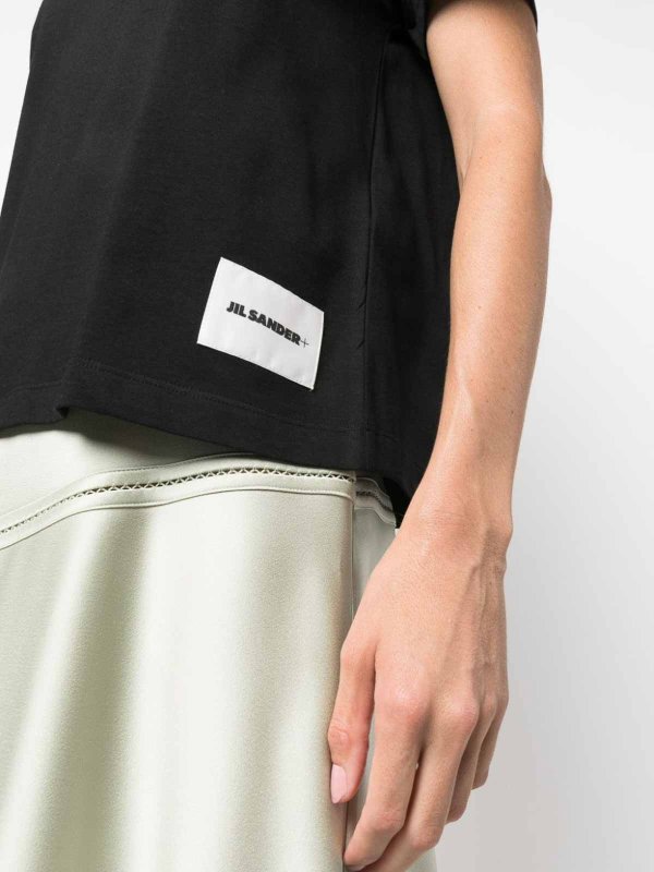 JIL SANDER: crew necks online - Logo-Patch T-Shirt