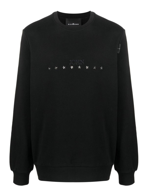 JOHN RICHMOND: Strickpullover mit Rundhalsausschnitt - Rundhalspullover - Schwarz