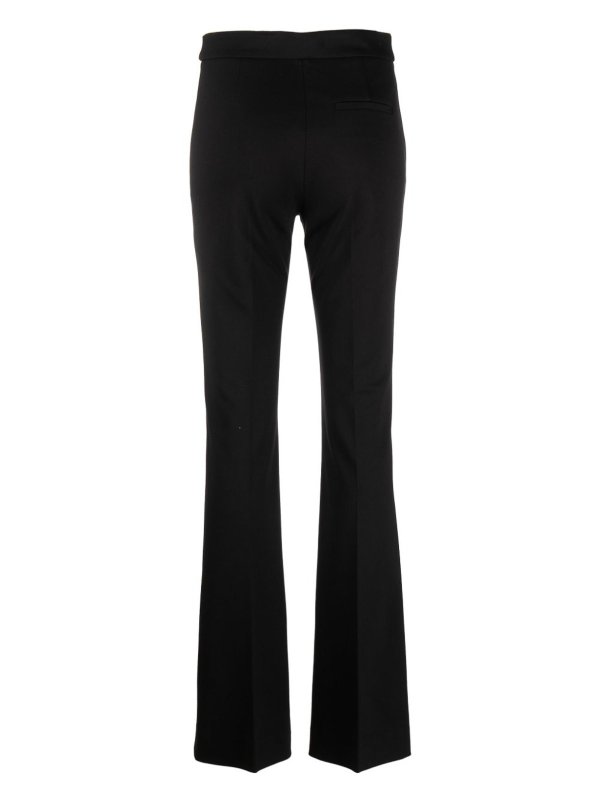 Liu Jo Pleat-Detail Flared Trousers - Black | CF3382J185722222