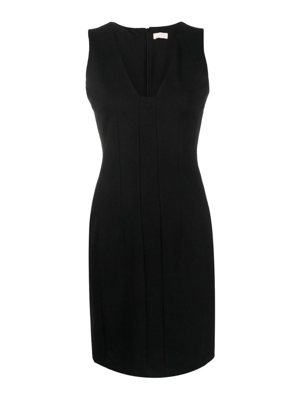 Liu Jo: abiti al ginocchio - Miniabito nero con scollo a V
