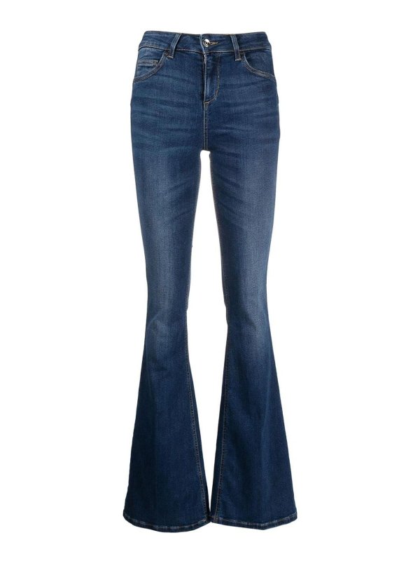 Damen High Waist Flared Jeans - Vintage Bootcut Hose Mit Stretch Für Y2K Style
