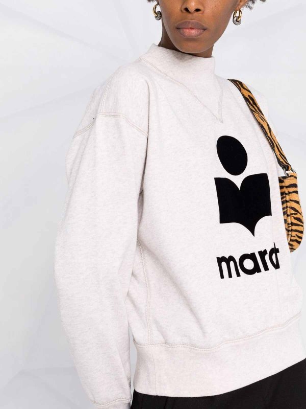 Isabel Marant Etoile buy online Ecru flocked-logo sweatshirt