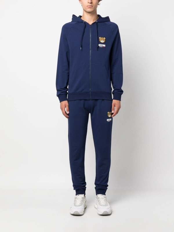 The Best Shops MOSCHINO: casual jackets - Logo-Patch Hooded Jacket