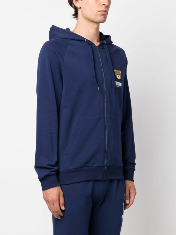 Logo-Patch Hooded Jacket shop online: MOSCHINO