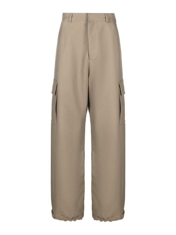 OFF-WHITE: Trousers Shorts - ow emb drill cargo pants