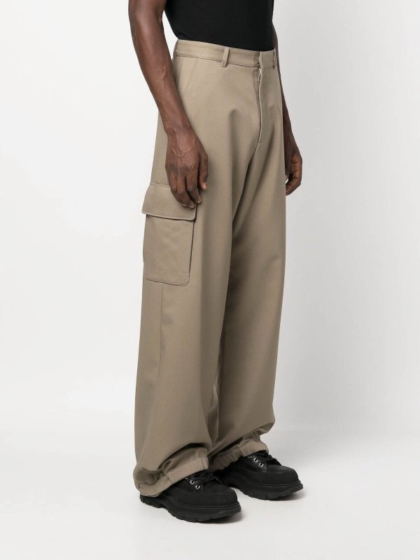 ow emb drill cargo pants shop online: OFF-WHITE