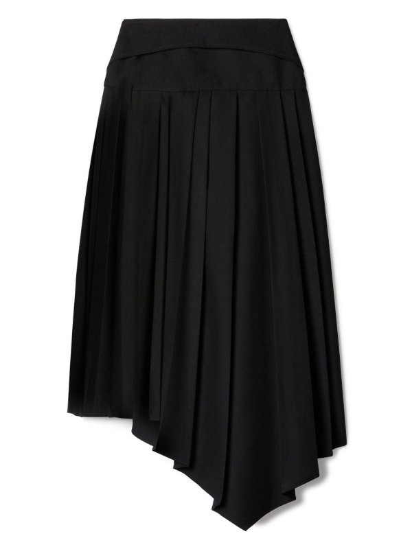 OFF-WHITE: Knee length skirts & Midi online - Black pleated skirt