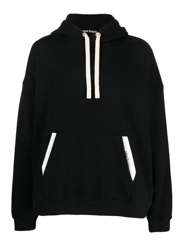 Palm Angels: Felpe e maglie - Felpa con cappuccio sartoriale in fettuccia